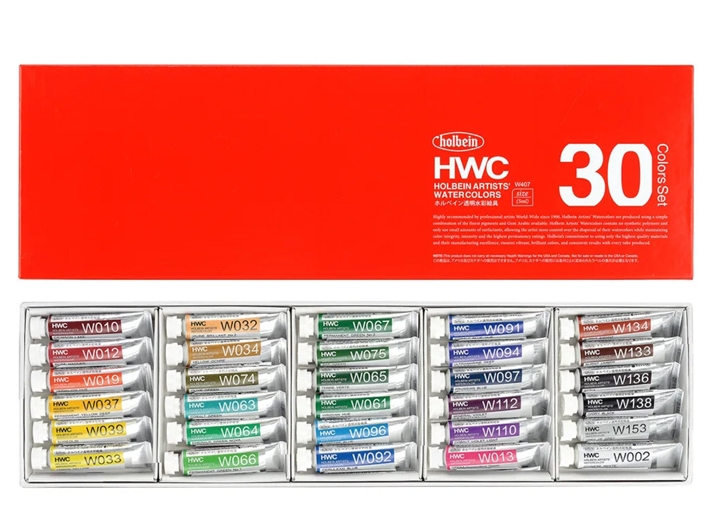 holbein 透明水彩絵具 5ml W407 30色セット