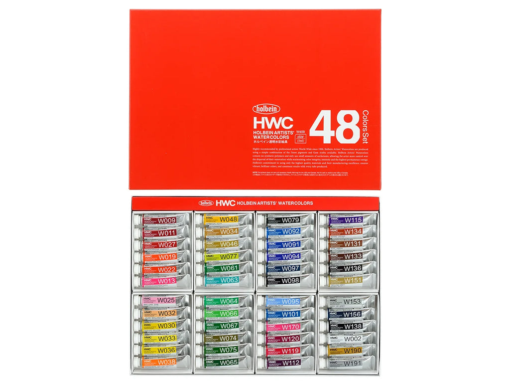 holbein 透明水彩絵具 5ml W409 48色セット – 文化堂│Pentonote