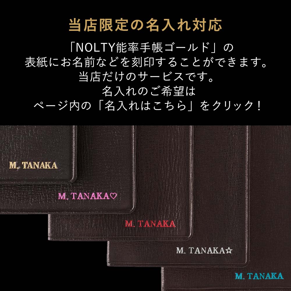 【2027年版】NOLTY|本革 最高級モデル 能率手帳ゴールド|専用ケース入り