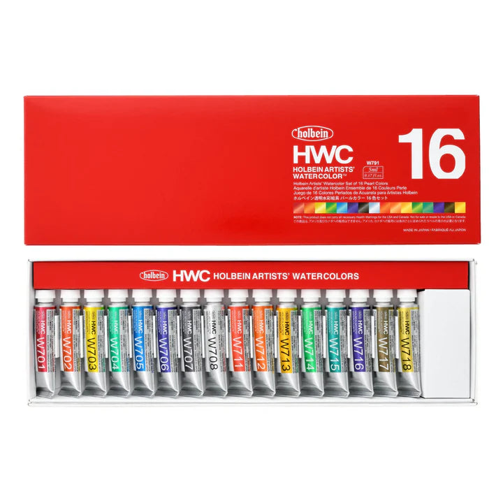 holbein 透明水彩絵具 パールカラー 5ml W791 16色セット – 文化堂