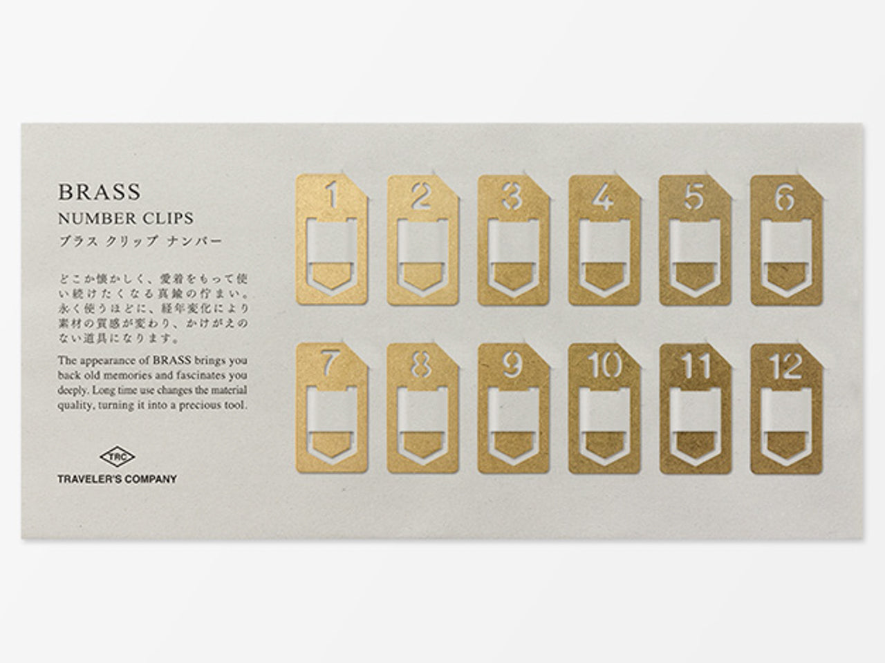 TRAVELER'S COMPANY　BRASS CLIPS Number ブラス クリップ ナンバー　