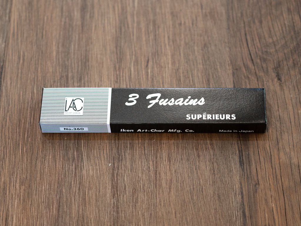伊研 画用木炭 ヤナギ炭 3本入り NO.360