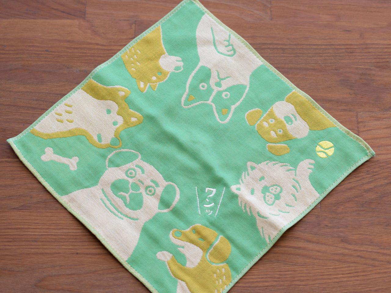 ニューレトロ ガーゼハンカチ いぬ