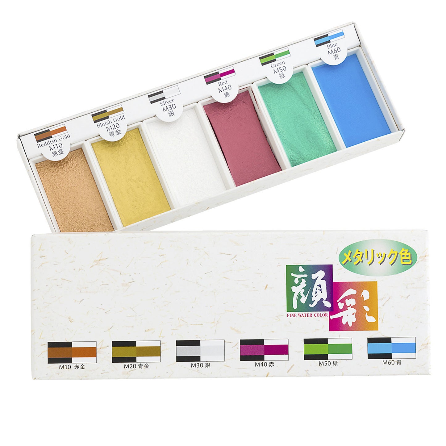 墨運堂 顔彩 6色セット