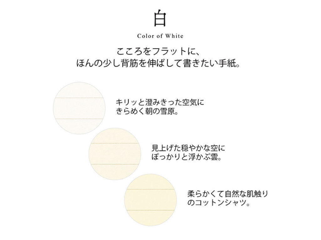 色を贈る便箋 A5 白