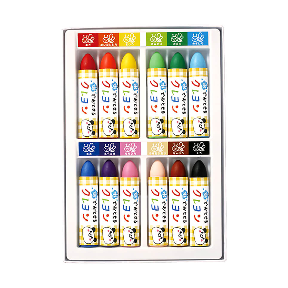 サクラクレパス 水でおとせるクレヨン 12色