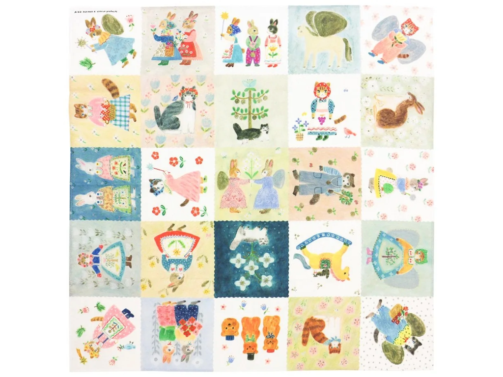 表現社 大判ハンカチ 布川愛子 Every day is a new day!