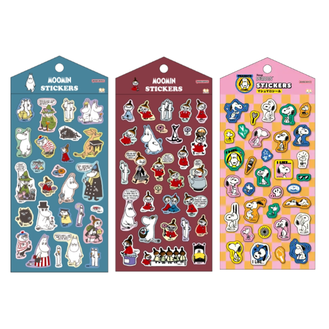 マシュマロシール STICKERS|MOOMIN・PEANUTS