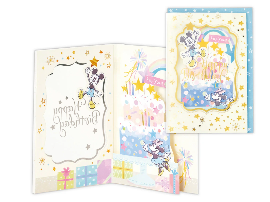 オルゴールカード 誕生お祝い ディズニー APET ミッキーマウス&ミニーマウス