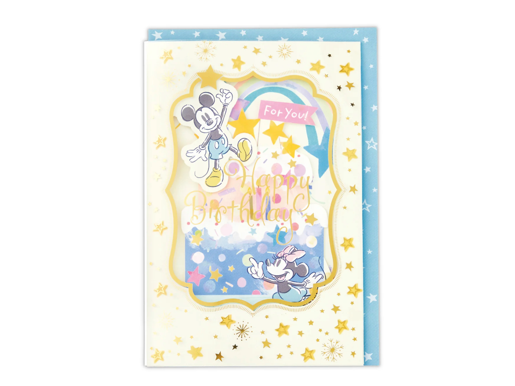 オルゴールカード 誕生お祝い ディズニー APET ミッキーマウス&ミニーマウス