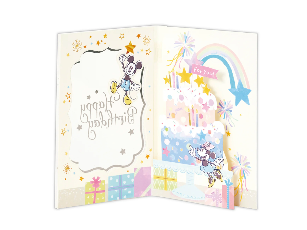 オルゴールカード 誕生お祝い ディズニー APET ミッキーマウス&ミニーマウス