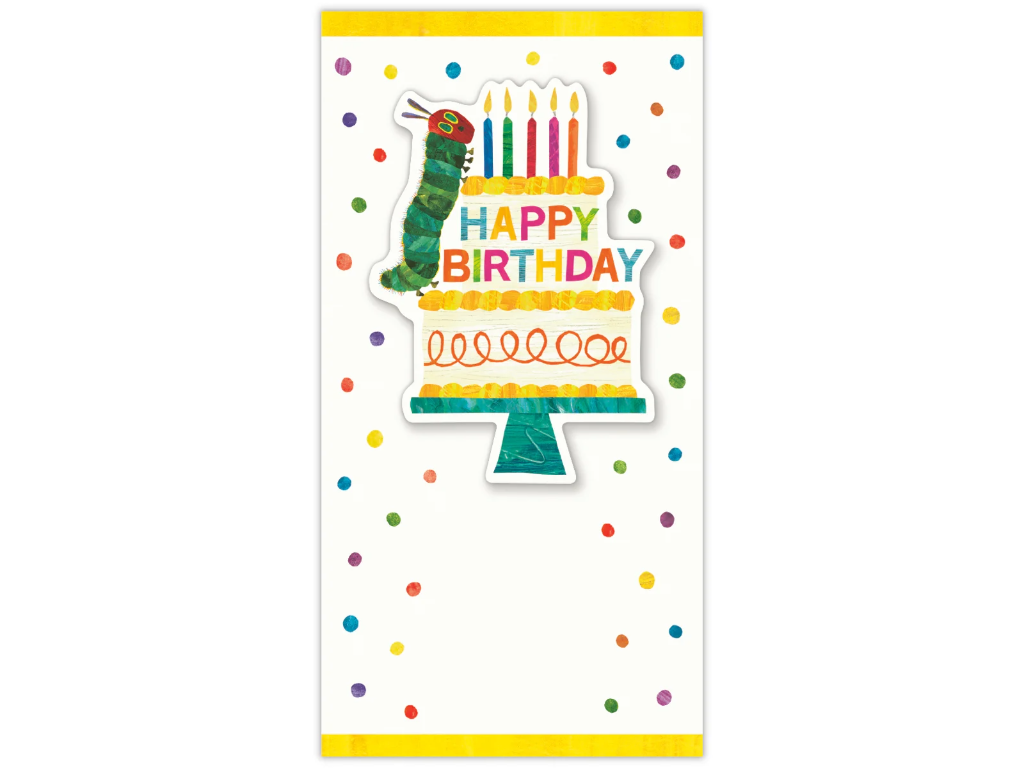 【お誕生日御祝/封筒】はらぺこあおむし 誕生日ケーキ