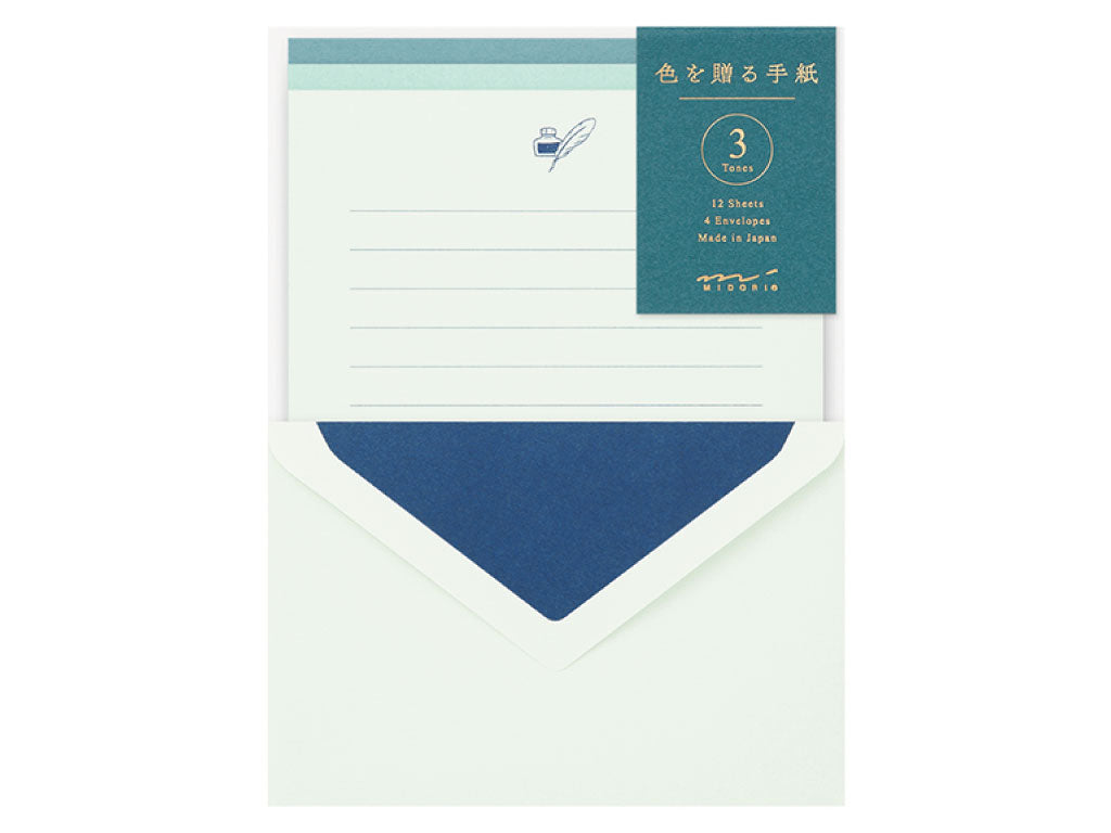 レターセット 色を贈る手紙 青 – 文化堂 │ Pentonote