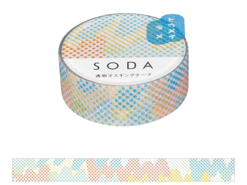 SODA 透明 マスキングテープ スプレー ラメ(15mm)