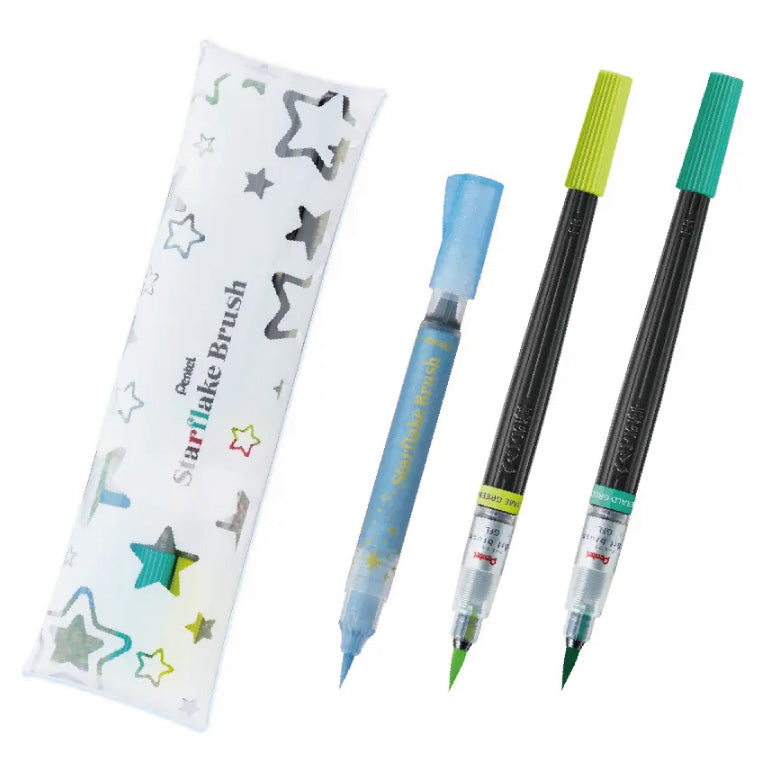 【限定】ぺんてる スターフレークブラッシュ 限定セット