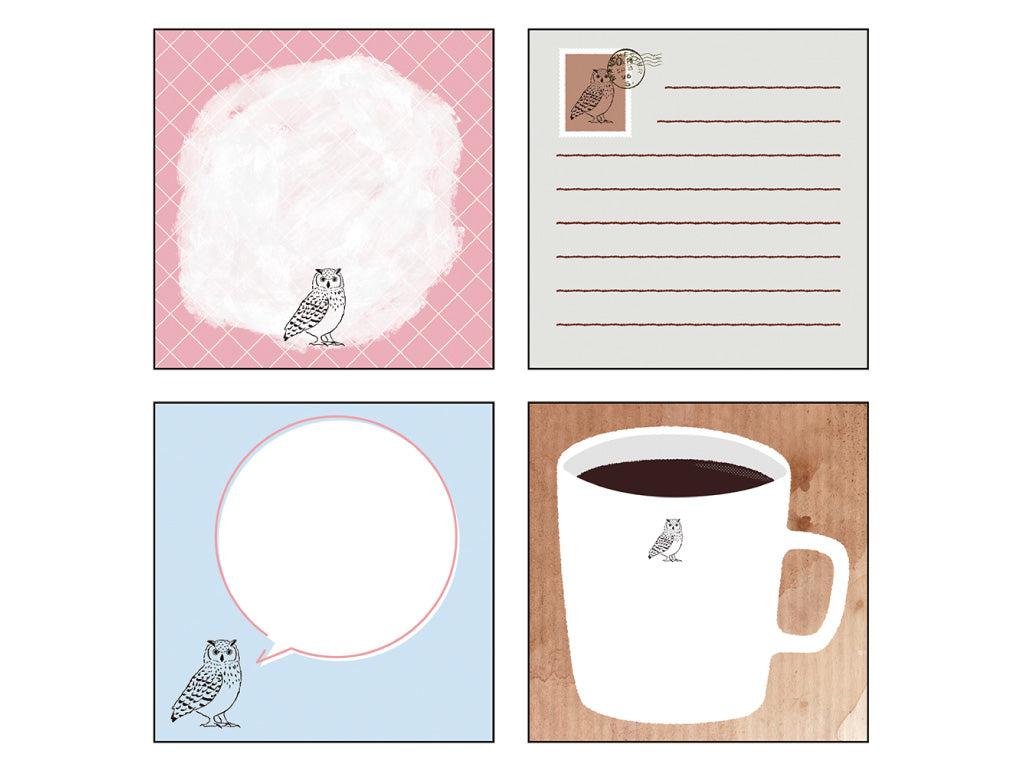 メモパッドスクエア ミミズク