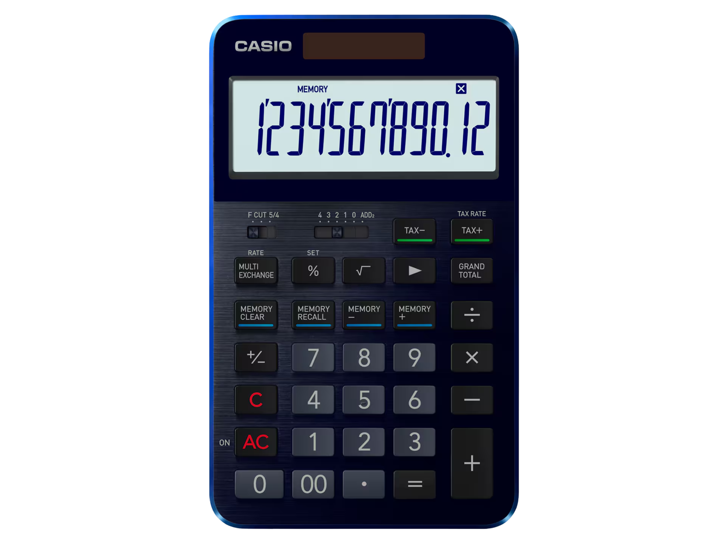 CASIO プレミアム電卓 S100X ネイビーブルー