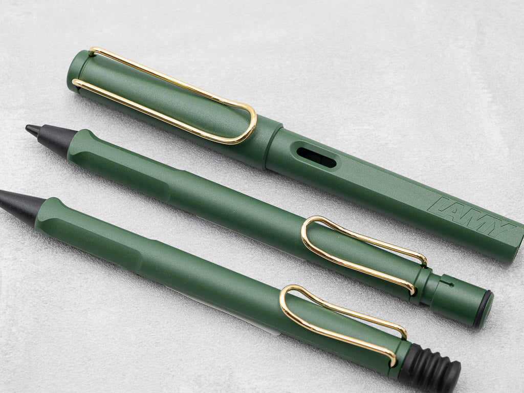 【限定】LAMY サファリ フィールドグリーン×ゴールドクリップ ペンシル