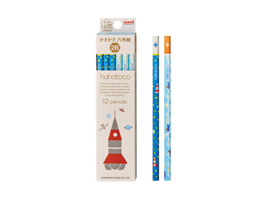 uni hahatoco ダース箱鉛筆 宇宙&海 白