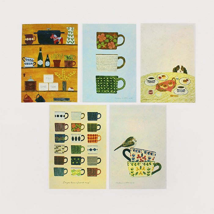 浅野みどり はがき箋 my favorite mugs