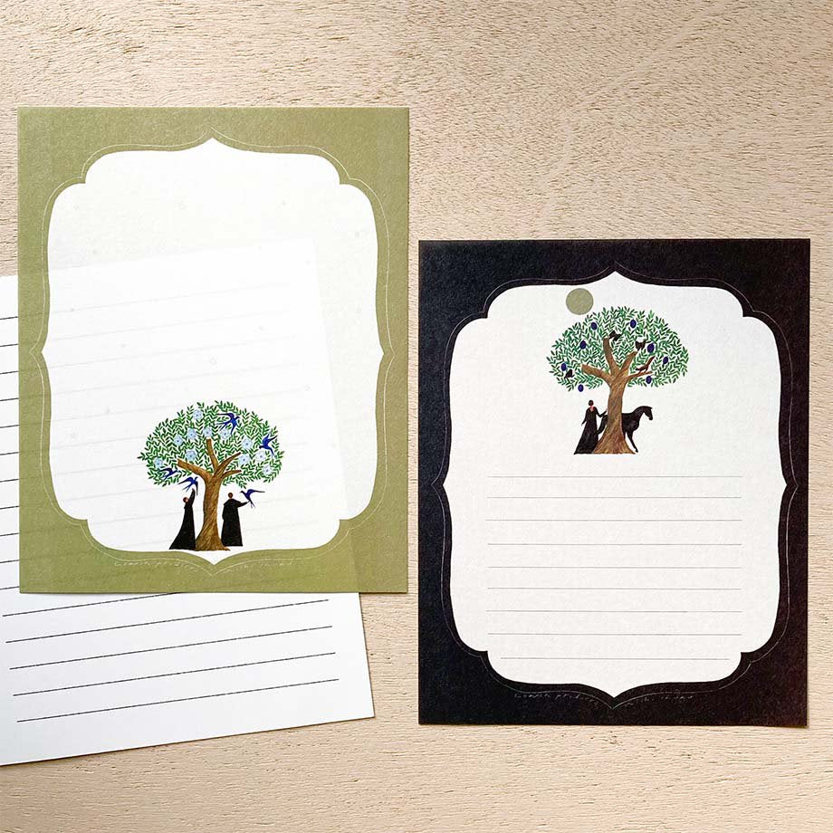 表現社 西淑 便箋2柄入り レターセット tree