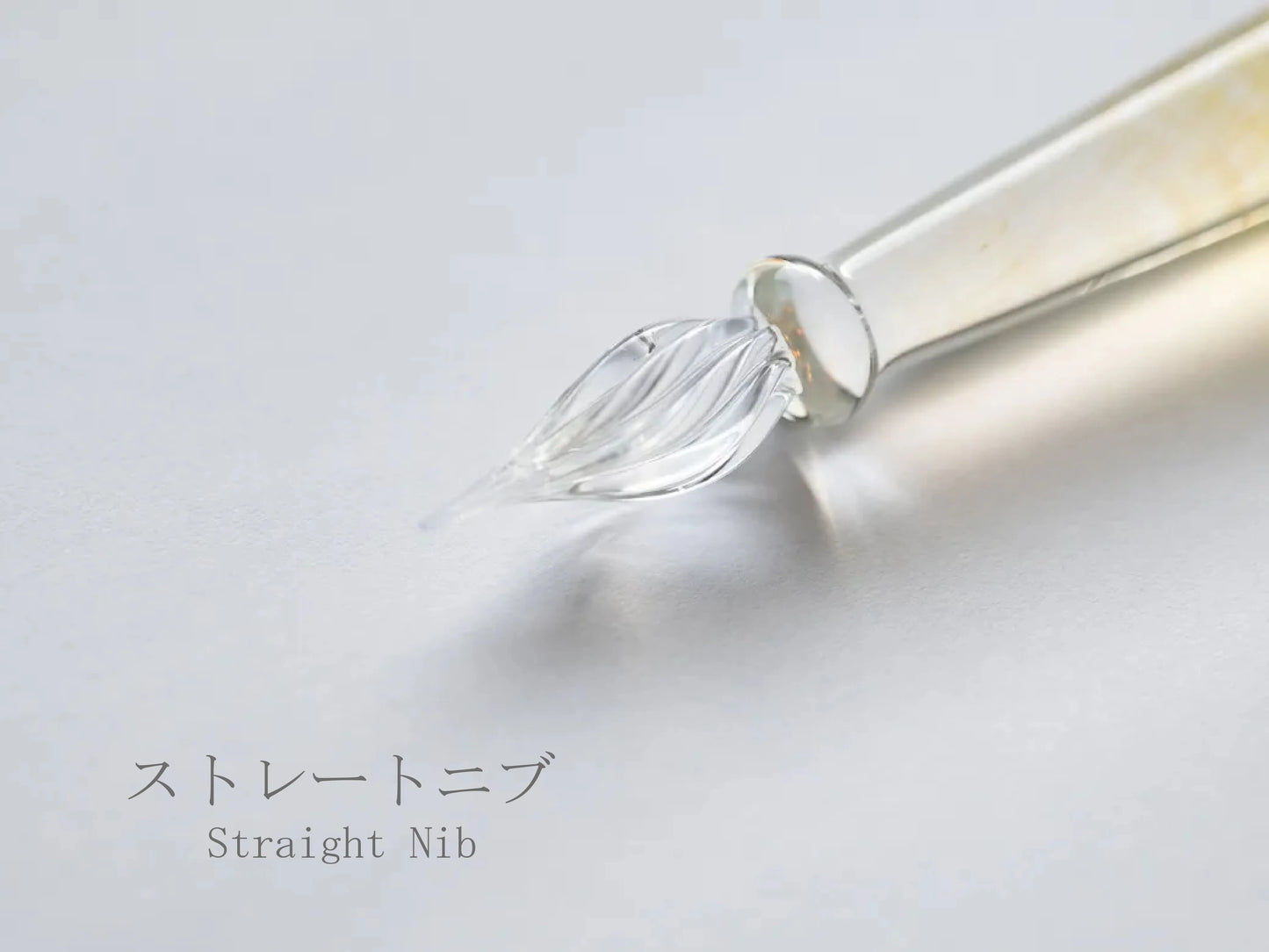 花火硝子 ゴールド&シルバー フェザー ガラスペン スタンダードペン先