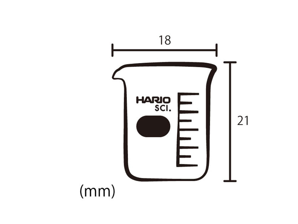 HARIO ビーカーの実験スタンプ