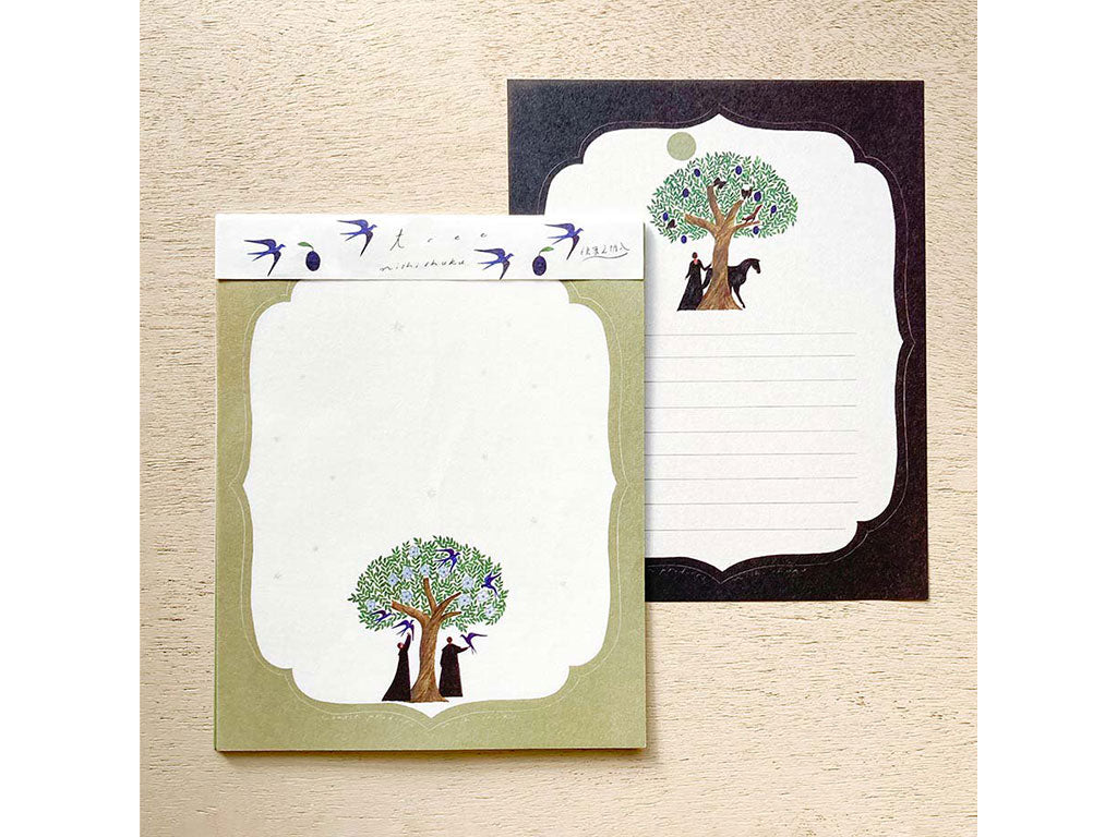 表現社 西淑 便箋2柄入り レターセット tree