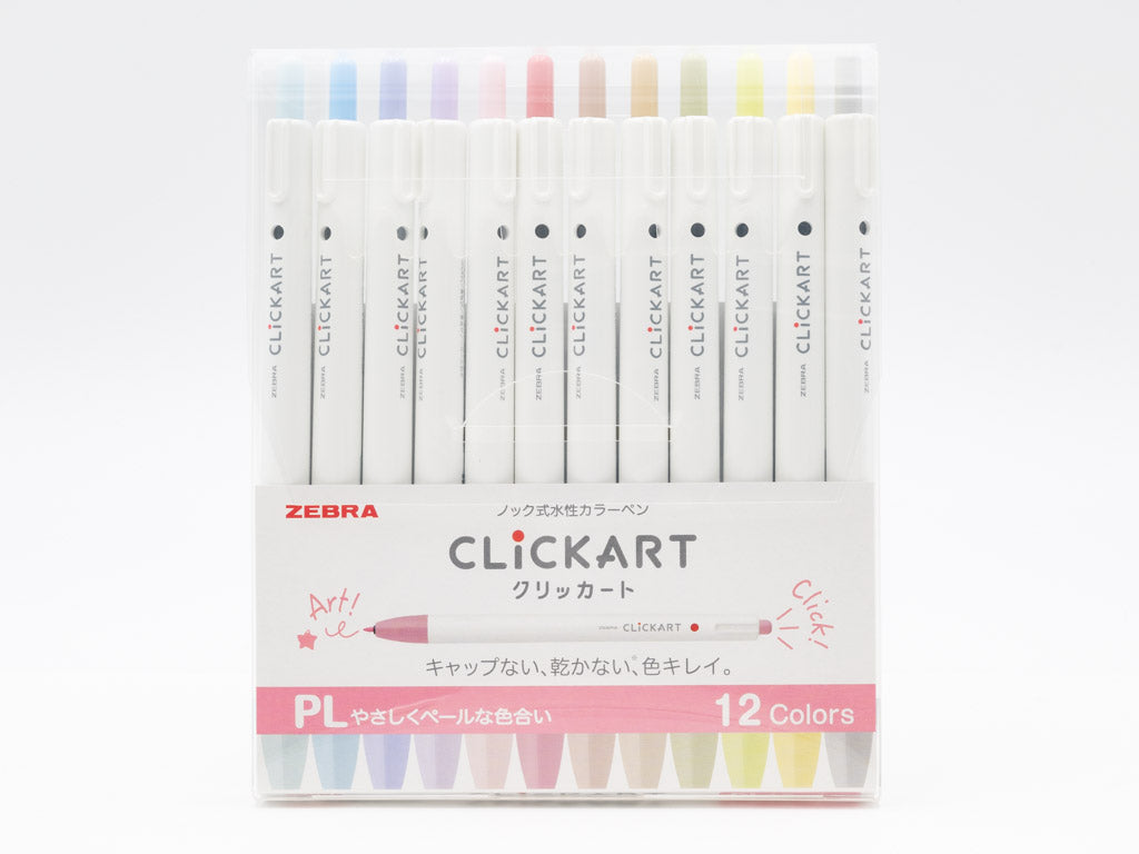 ゼブラ クリッカート12色セット ペールカラー