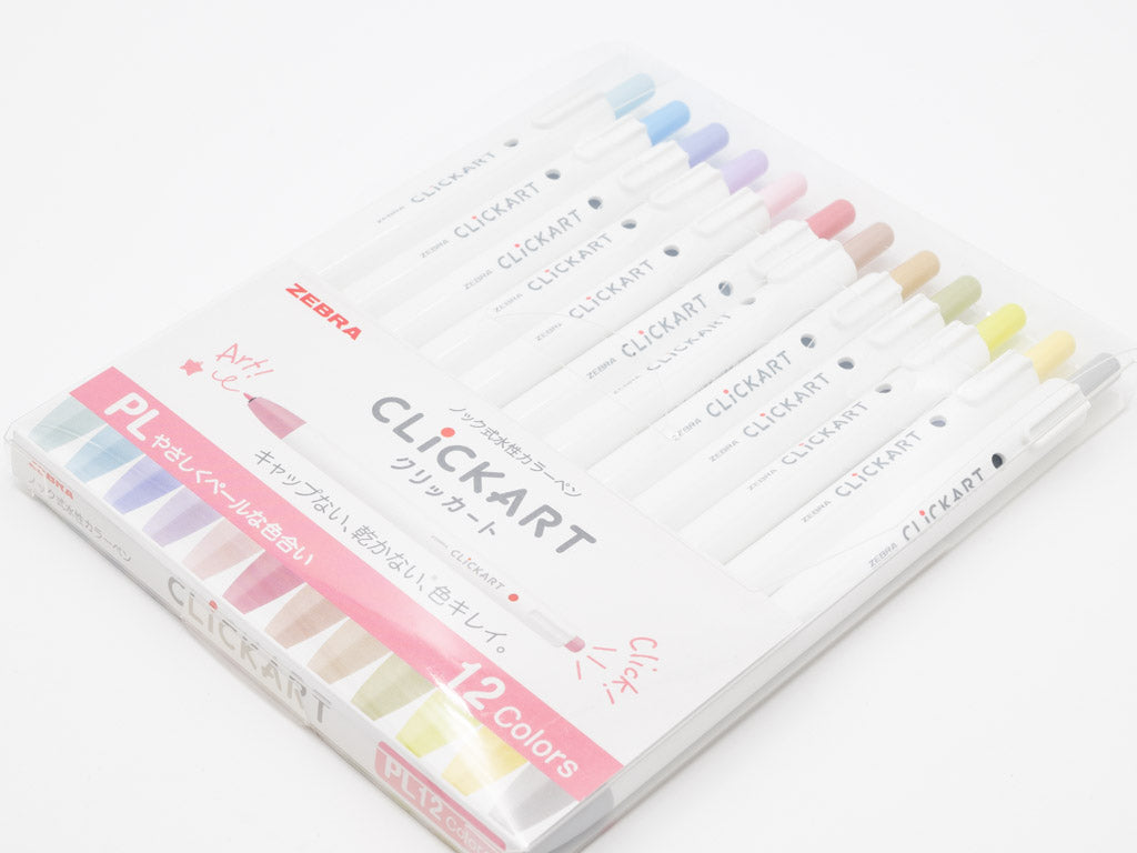 ゼブラ クリッカート12色セット ペールカラー
