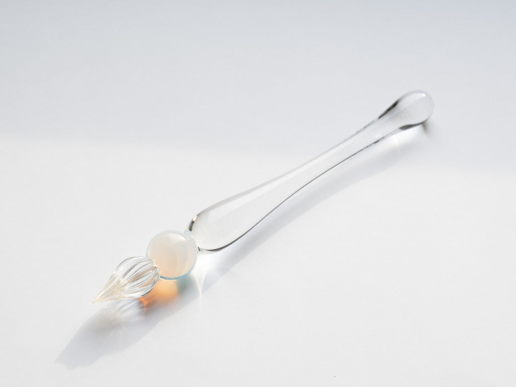 ぐり工房 guridrops グラマラスショートガラスペン Clear/Opal