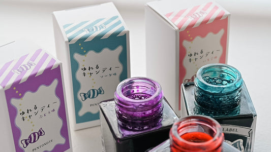 「ゆれるキャンディーインクとガラスペン」