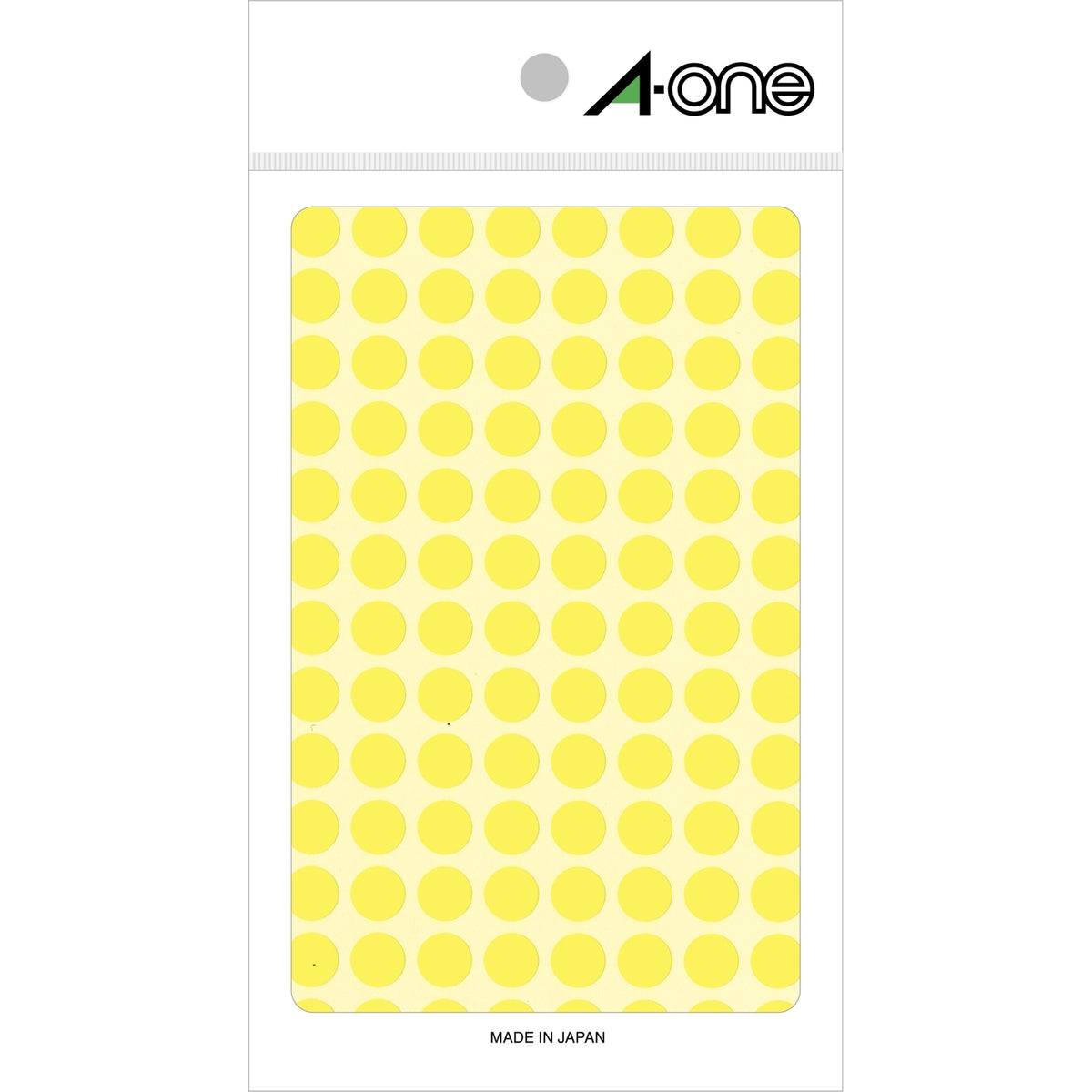 エーワン カラーラベル【丸型/蛍光黄】