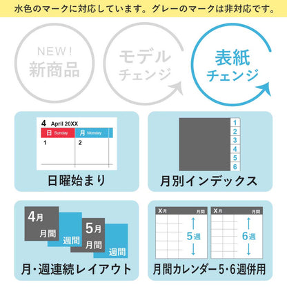 【2027年版】家族の予定がひと目で確認できる｜ファミリーマンスリー｜NOLTY スリム手帳