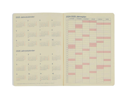 ロルバーンノートダイアリー2025 ログチャートA5　ベージュ【10月始まり】