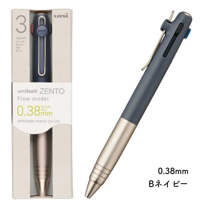 ユニボールゼント フローモデル 3色ボールペン 0.38&0.5mm 2本 ユニボール ZENTO フローモデル 3色 – 文化堂 │ Pentonote