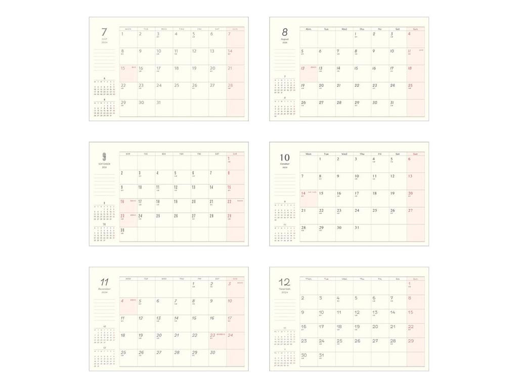 –　卓上カレンダー　Littera　2024年　MATOKA　文化堂・Pentonote