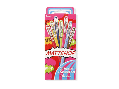 ぺんてる　MATTEHOP　マットホップ　1.0mm　14色セット