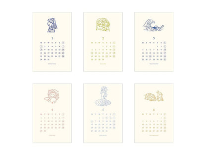 MATOKA 2024年 卓上カレンダー Masterpiece