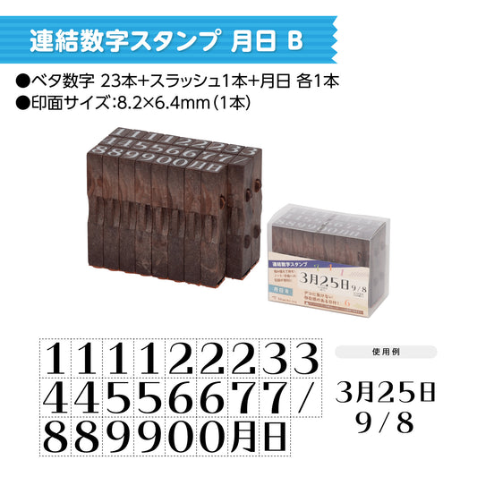 シヤチハタ 連結数字スタンプ 月日