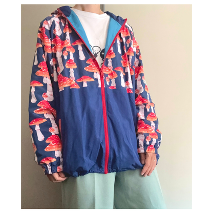 nocco ウィンドブレーカー 大人サイズ ベニテングダケ×紺