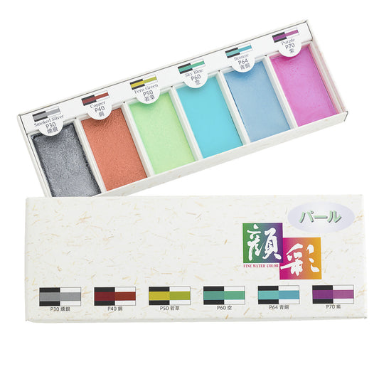 墨運堂 顔彩 6色セット