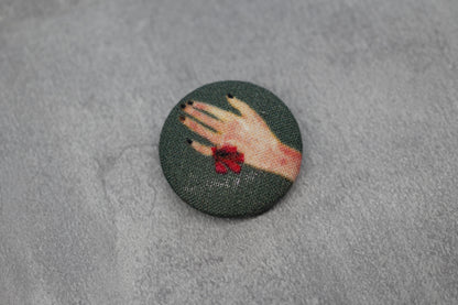 スゲノマロ-くるみボタンのマグネット