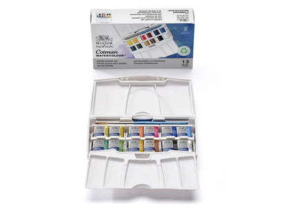 【サンプル付き】Winsor&Newton CWC ハーフパン 12色 パレットポケットセット