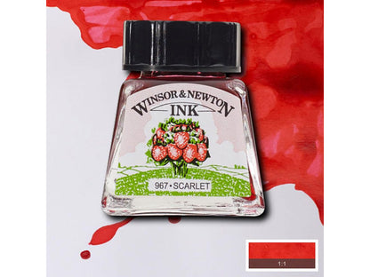 Winsor&Newton ドローイングインク 14ml Scarlet