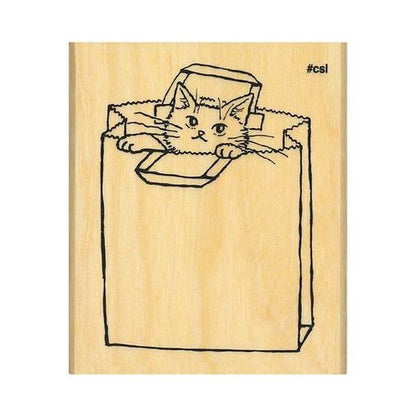 こどものかお　Nアイラブスタンプ 紙袋ネコ