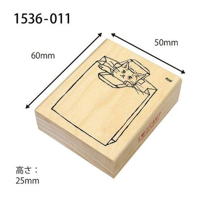 こどものかお　Nアイラブスタンプ 紙袋ネコ