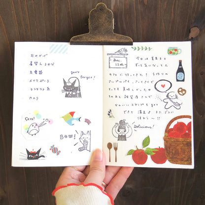 表現社 スタンプノート 西淑「swan forest」