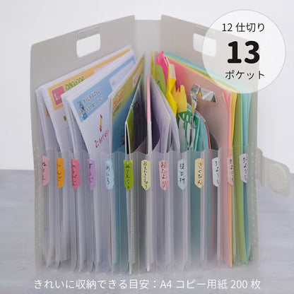 こまごまファイル A4 ｜プリント・書類整理に便利な自立式ポケット 収納ファイル