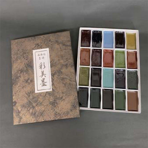⽇本画⽤絵具 彩美墨 20 ⾊｜古梅園×吉祥